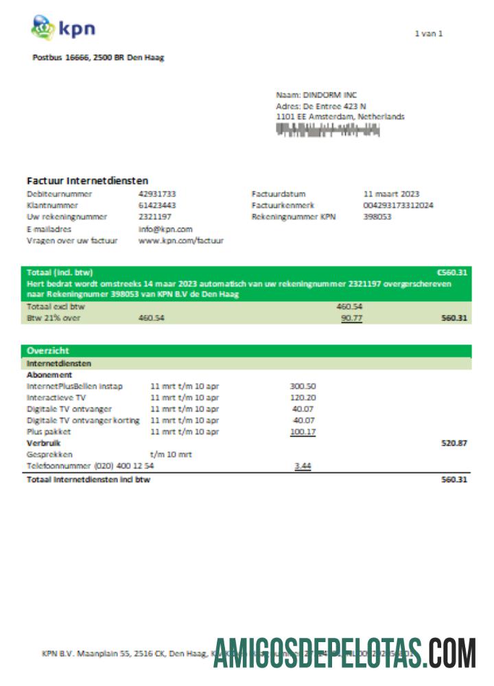 Projeto de lei de serviços públicos KPN, SCR modelo
